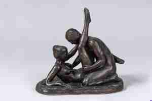 Sturridge 1984 35 x 35. Bronze Lovers. Commissioned bronze of lovers in flagrant act of love