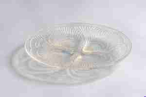 Glassware/Ceramics - Lalique - France - Signed Glass Plate Seashell (Coquilles) 30 cm