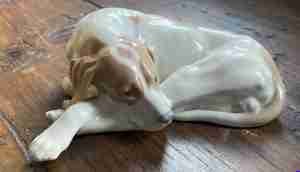 Pointer resting 20 x 6 Royal Copenhagen Denmark