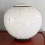 Raku pottery—an ancient, unpredictable Japanese firing technique.